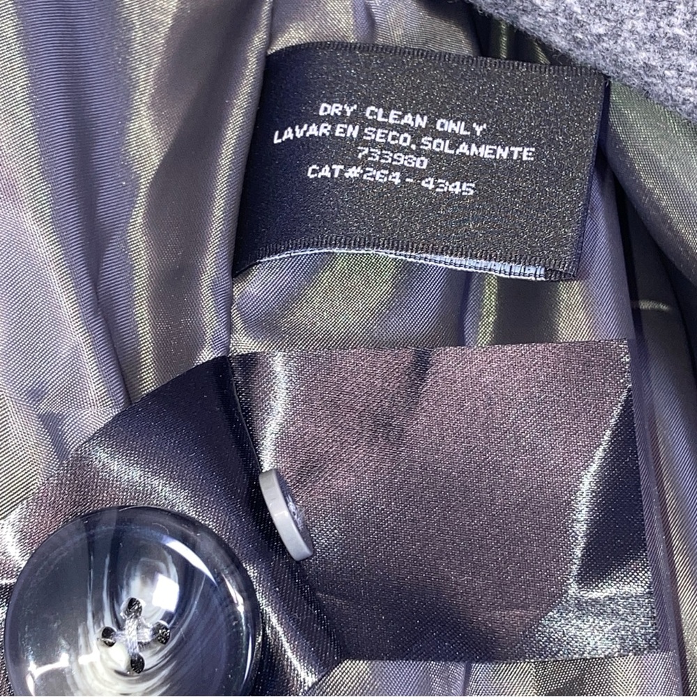 East 5th Coat Women’s Gray Plaid Scarf Button Down Size 2XL Wool Blend Pockets - Picture 12 of 16